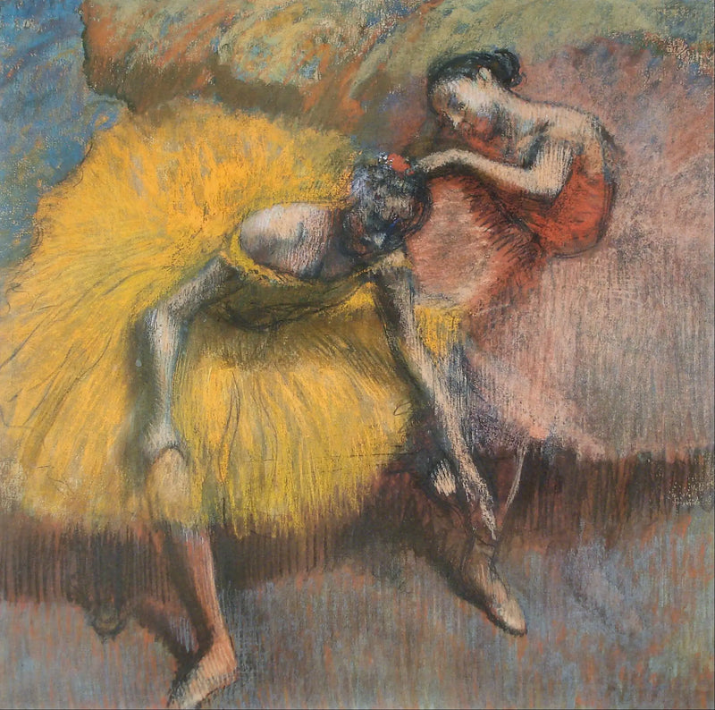 Two Dancers - Yellow and Pink - Edgar Degas
