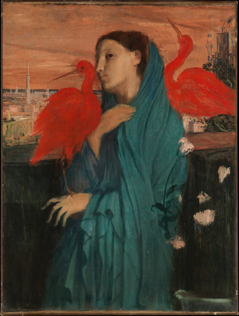 Young Woman with Ibis - Edgar Degas