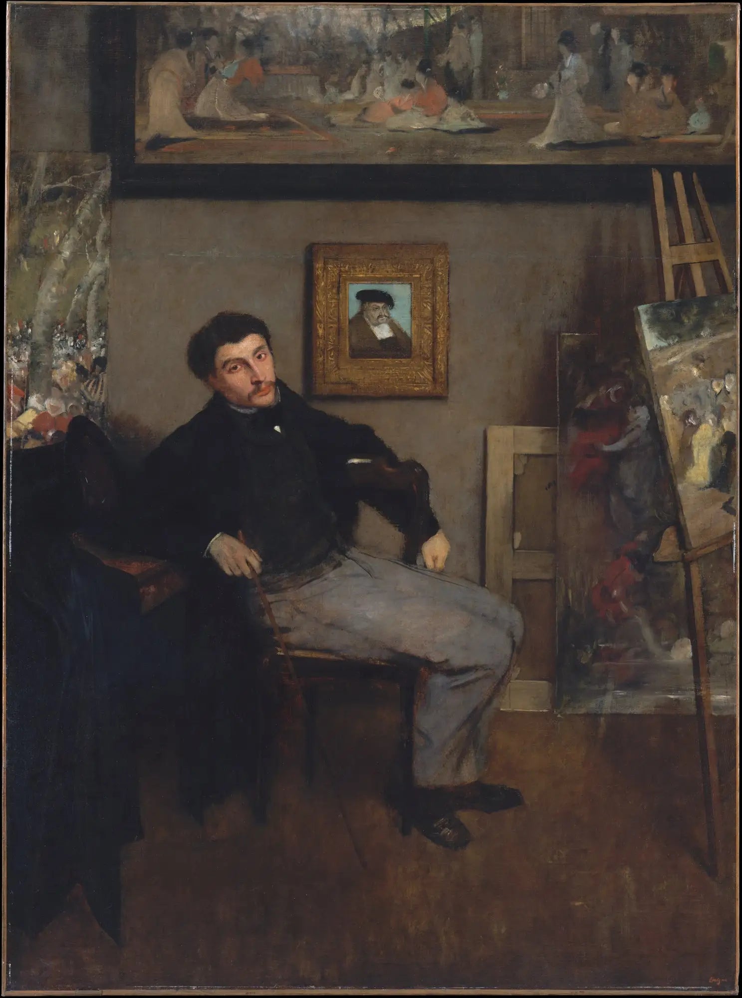 Reproduction du tableau « Portrait de James Tissot - Edgar Degas » par Alpha Reproduction en peinture à l’huile