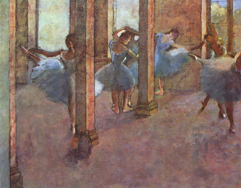 Dancers Practicing in the Foyer - Edgar Degas