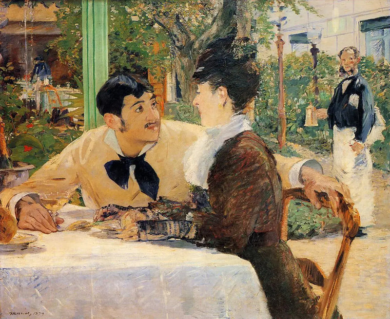At Father Lathuille's, in the open air - Édouard Manet