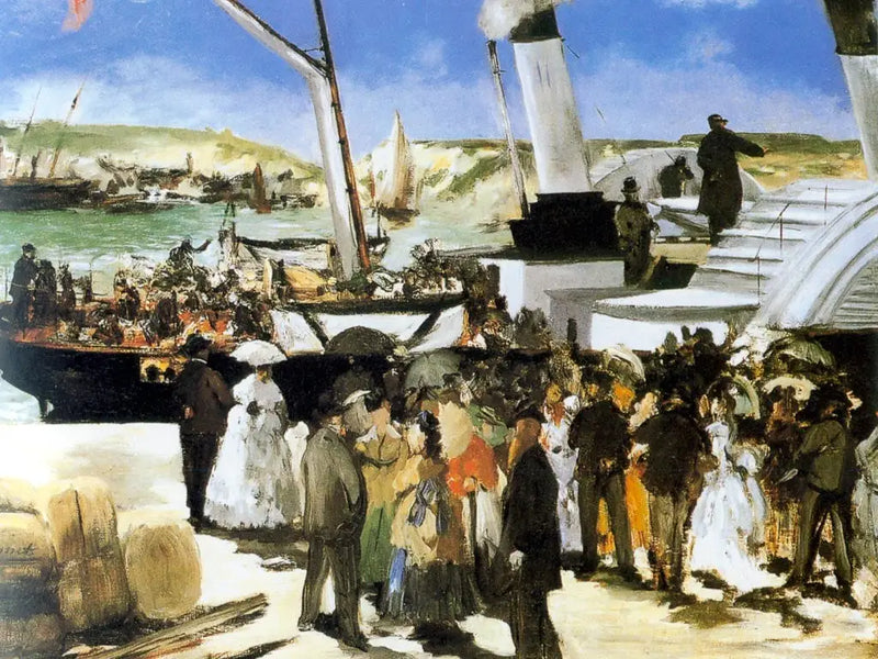 The Departure of the Steamship from Folkestone - Édouard Manet
