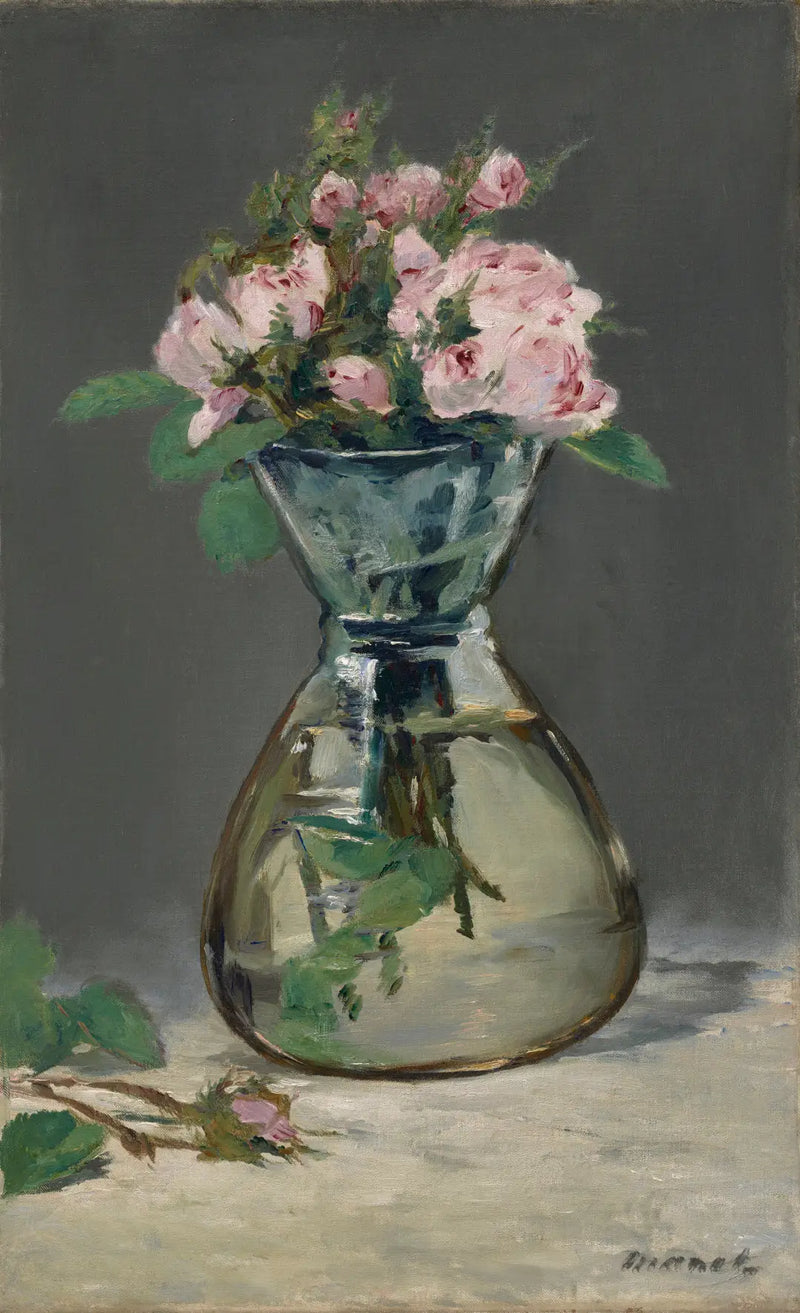 Moss Roses in a Vase - Édouard Manet