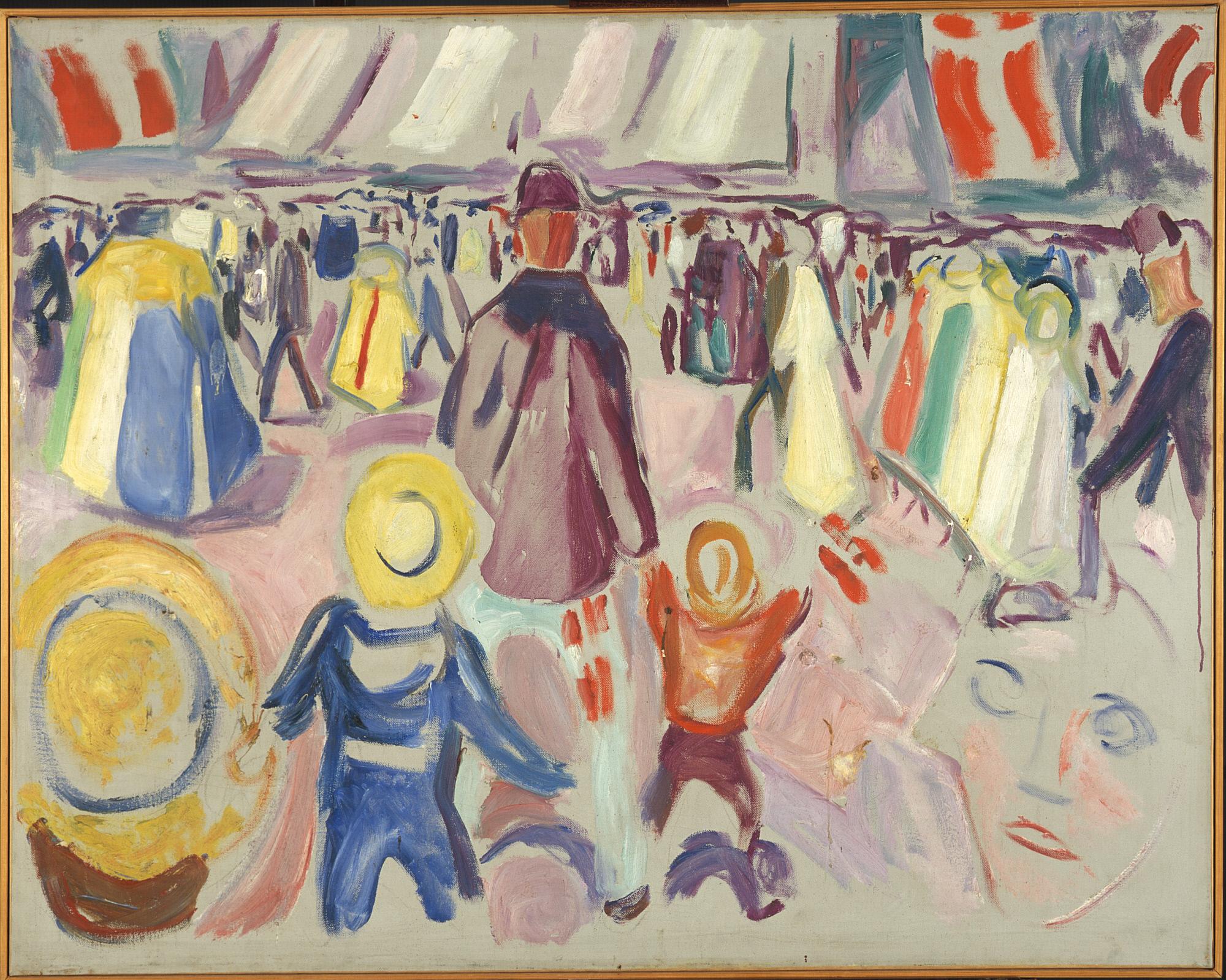 Reproduction du tableau « Le 17 mai dans une petite ville norvégienne - Edvard Munch » par Alpha Reproduction en peinture à l’huile