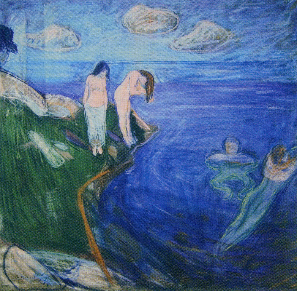 Reproduction du tableau « Femmes se baignant - Edvard Munch » par Alpha Reproduction en peinture à l’huile