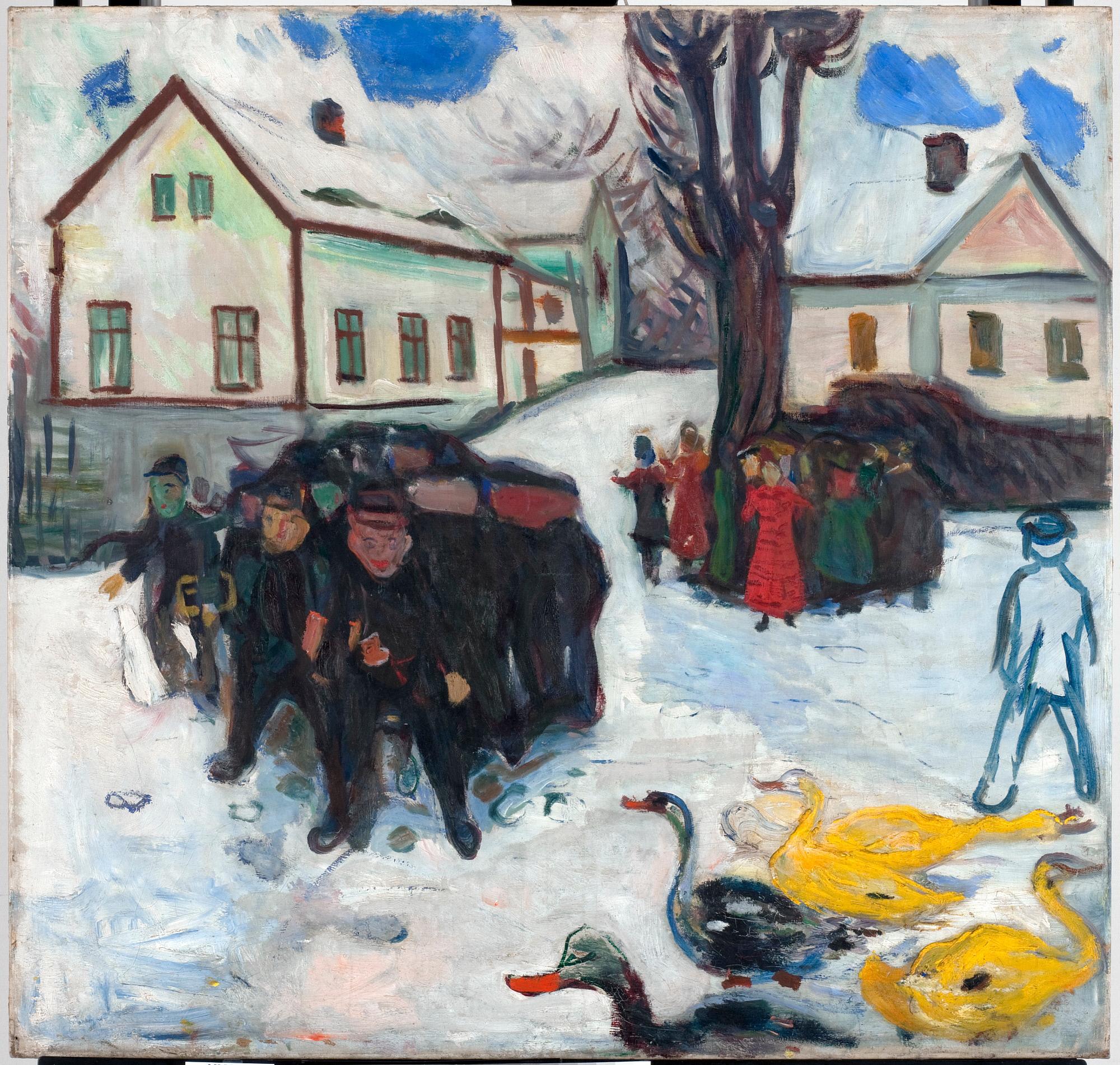 Reproduction du tableau « Enfants et Canards - Edvard Munch » par Alpha Reproduction en peinture à l’huile