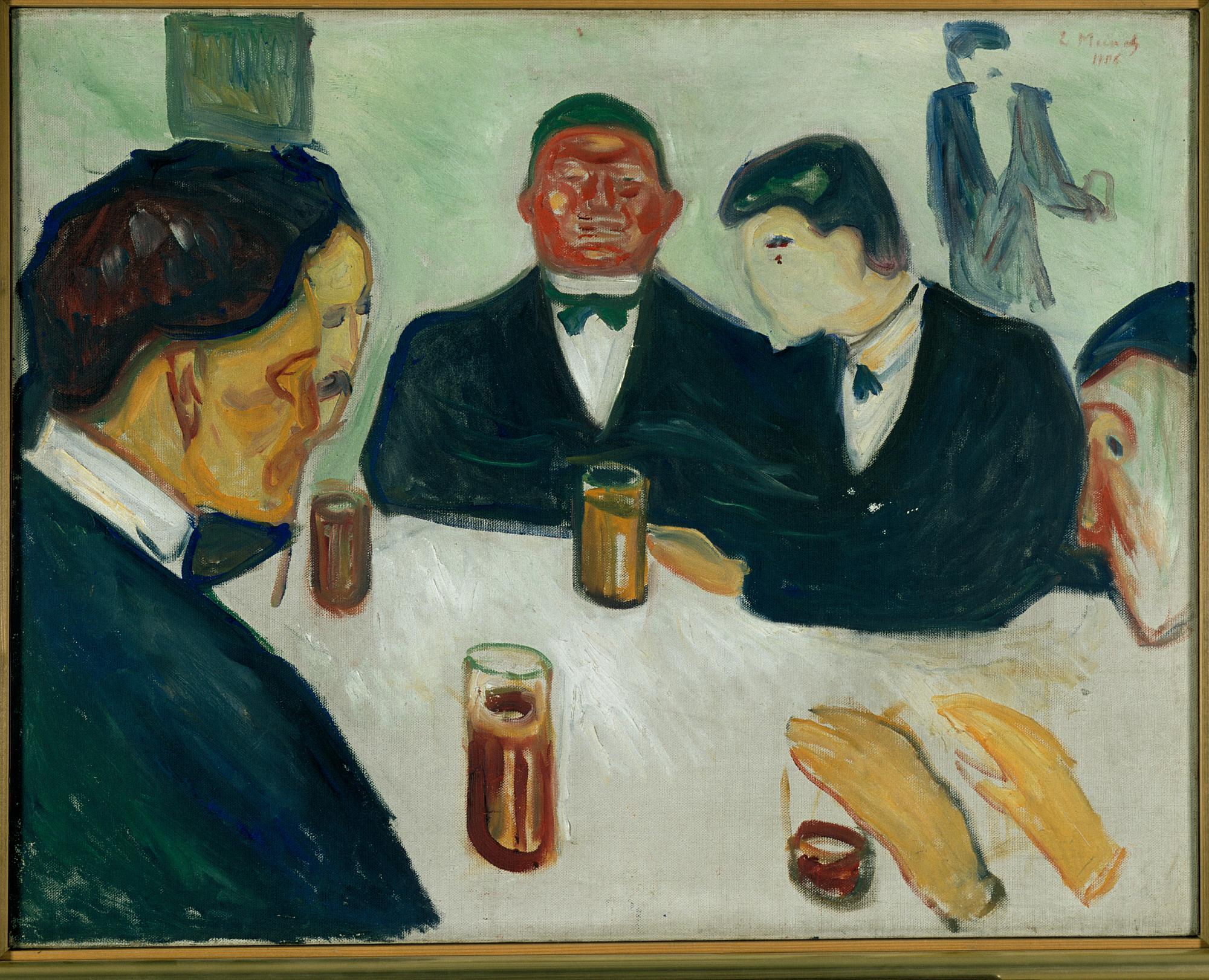 Reproduction du tableau « Buveurs - Edvard Munch » par Alpha Reproduction en peinture à l’huile