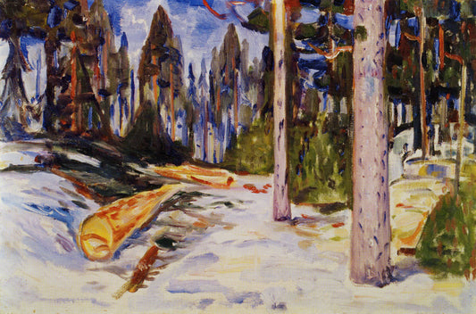 Reproduction du tableau « Arbres abattus - Edvard Munch » par Alpha Reproduction en peinture à l’huile