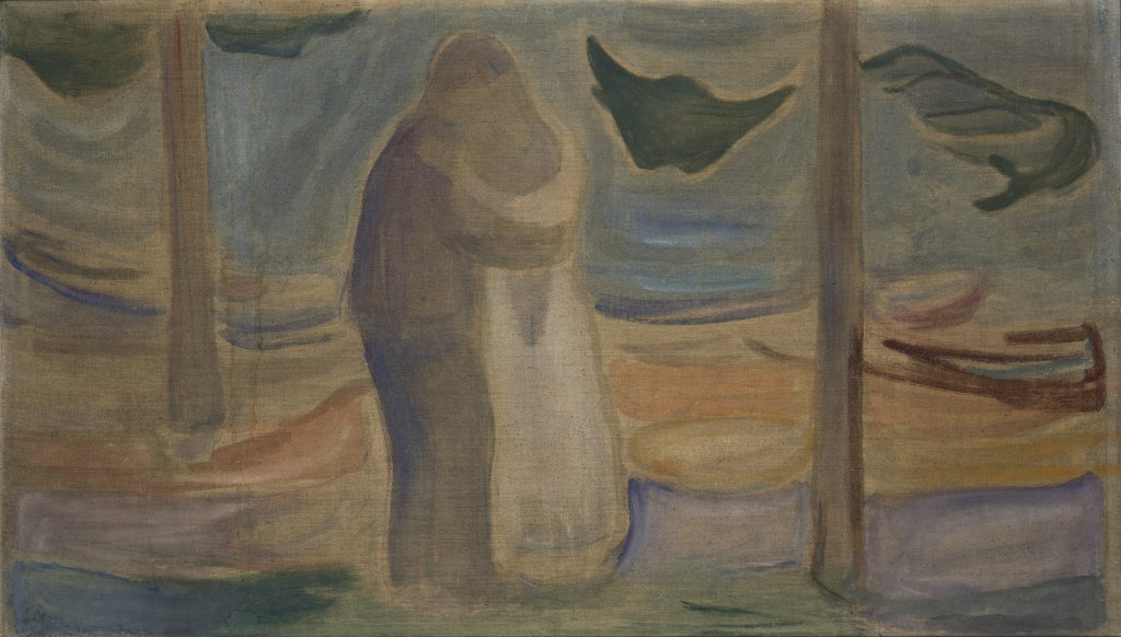 Reproduction du tableau « Baiser sur la plage (Frise Reinhardt) - Edvard Munch » par Alpha Reproduction en peinture à l’huile