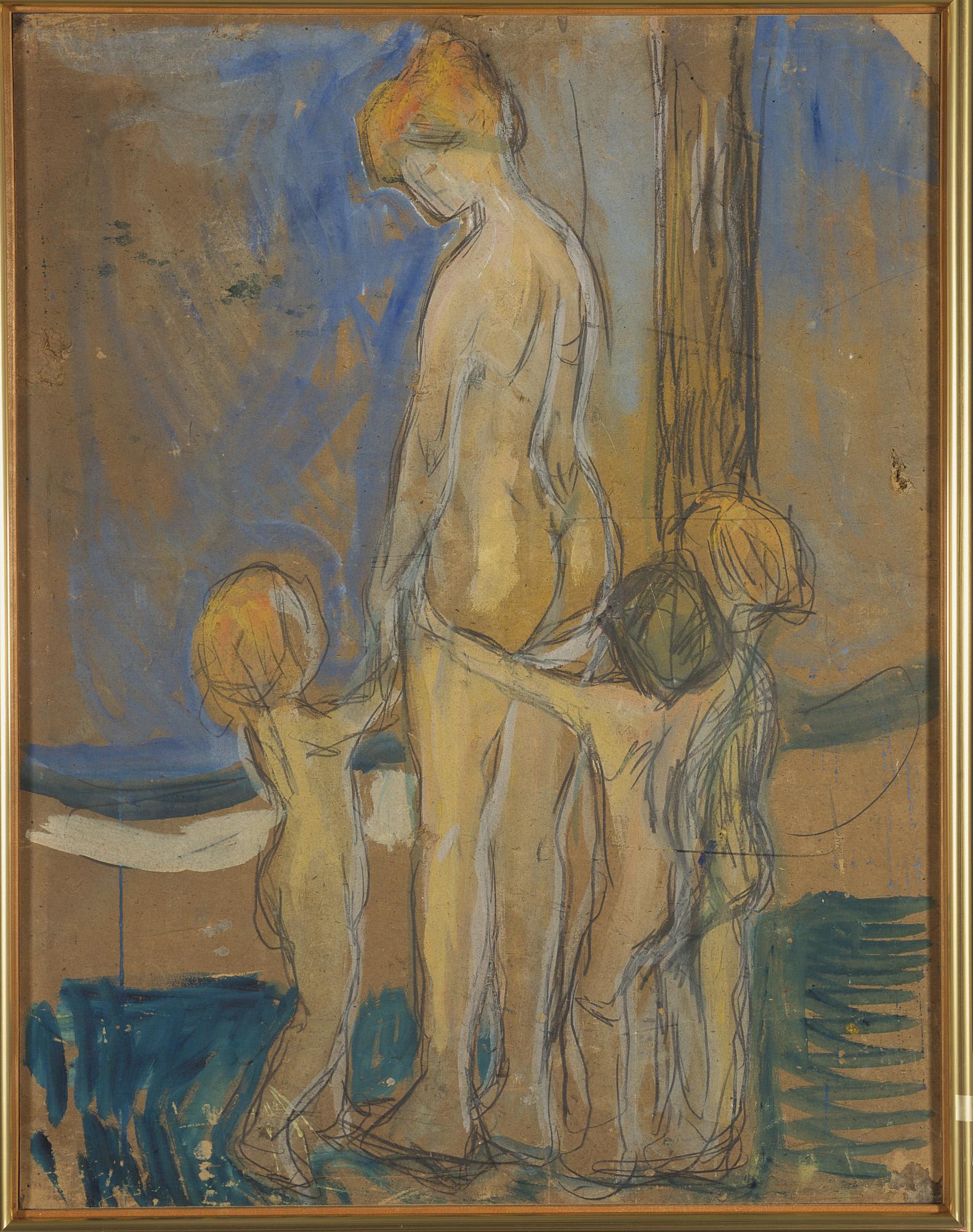 Reproduction du tableau « Femme avec enfants - Edvard Munch » par Alpha Reproduction en peinture à l’huile
