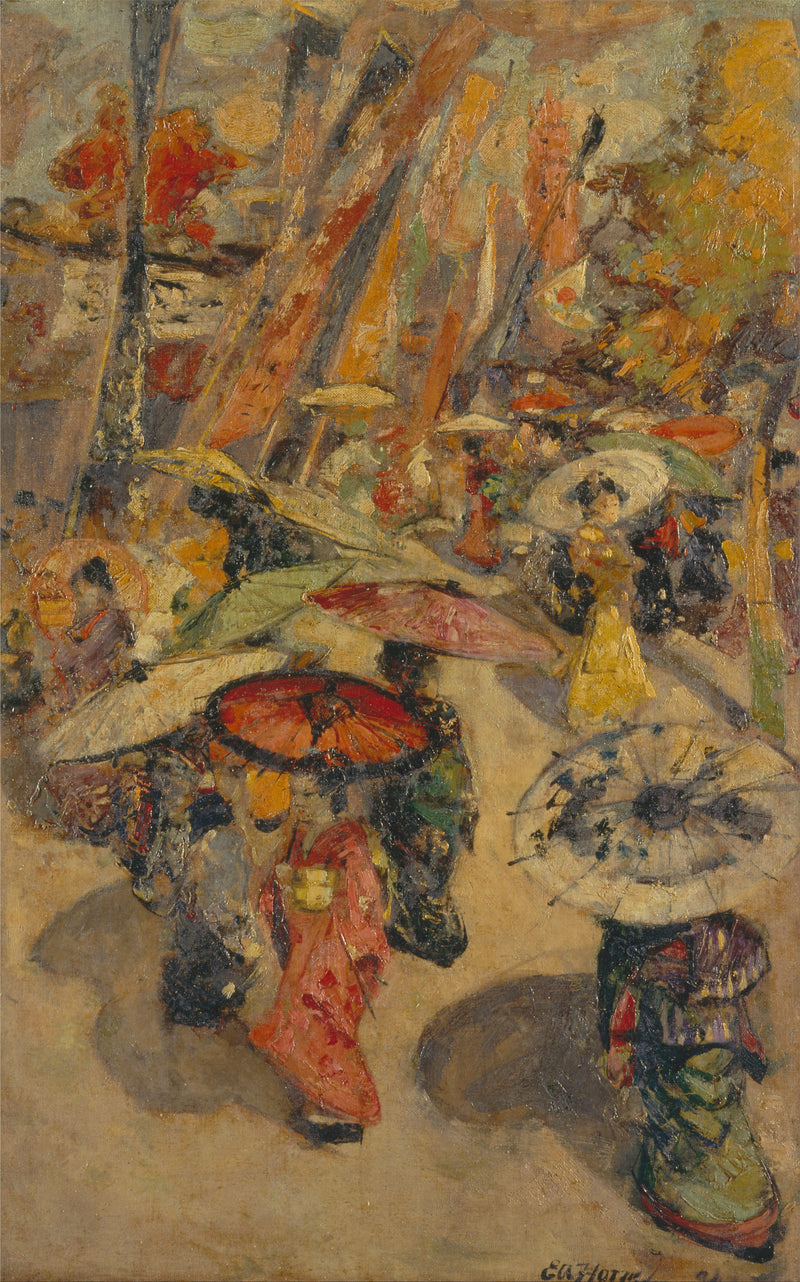 Scène de rue à Tokyo - Edward Atkinson Hornel