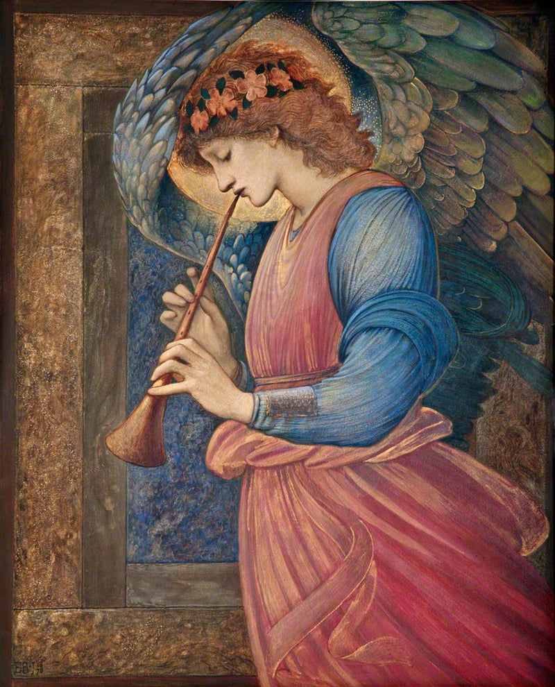 Angel playing the flageolet - Edward Burne-Jones