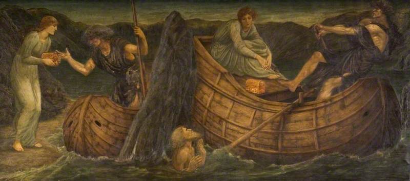 Cupid and Psyche - Green Palace Mural Paintings - Edward Burne-Jones