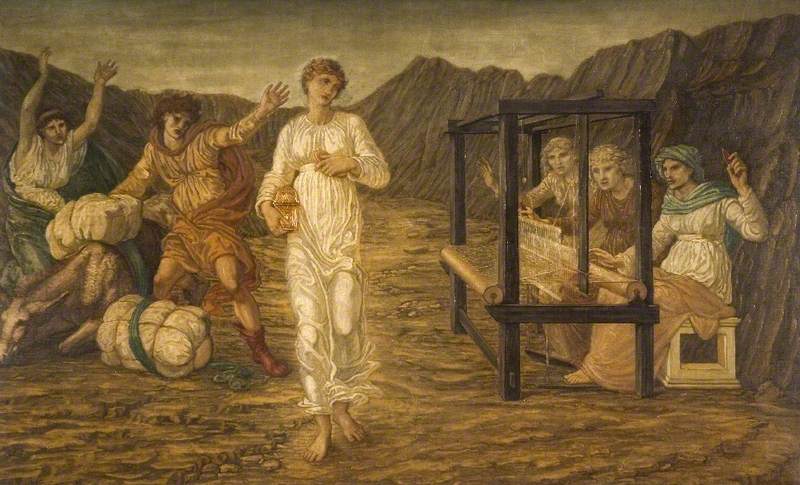 Cupid and Psyche - Green Palace Murals - Edward Burne-Jones