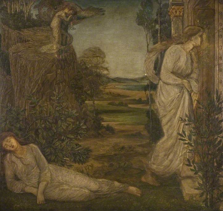Cupid and Psyche - Green Palace Murals - Edward Burne-Jones