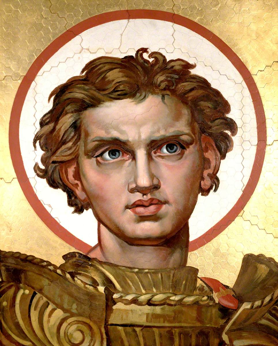 Tête de Saint Georges (étude pour une mosaïque) - Edward Poynter