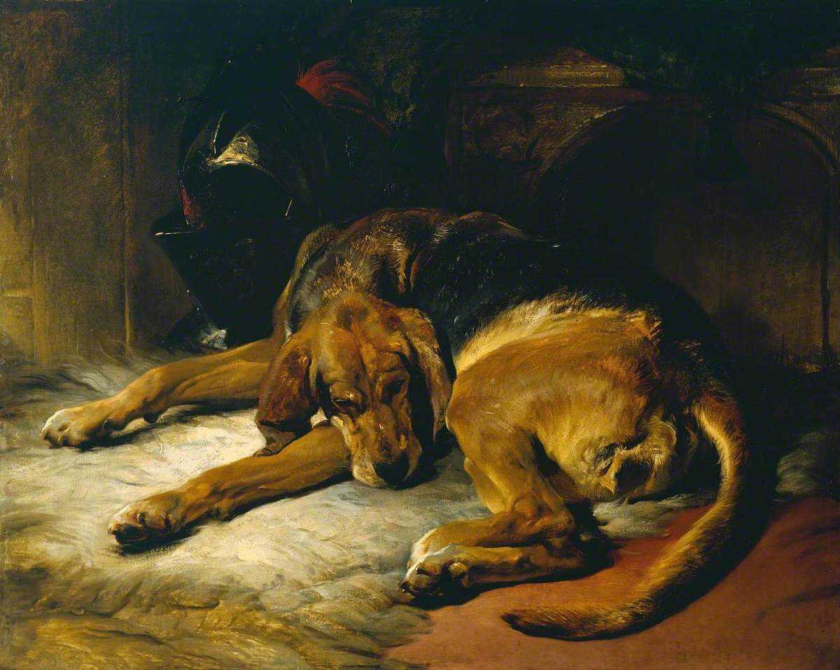 Chien de chasse endormi - Edwin Henry Landseer