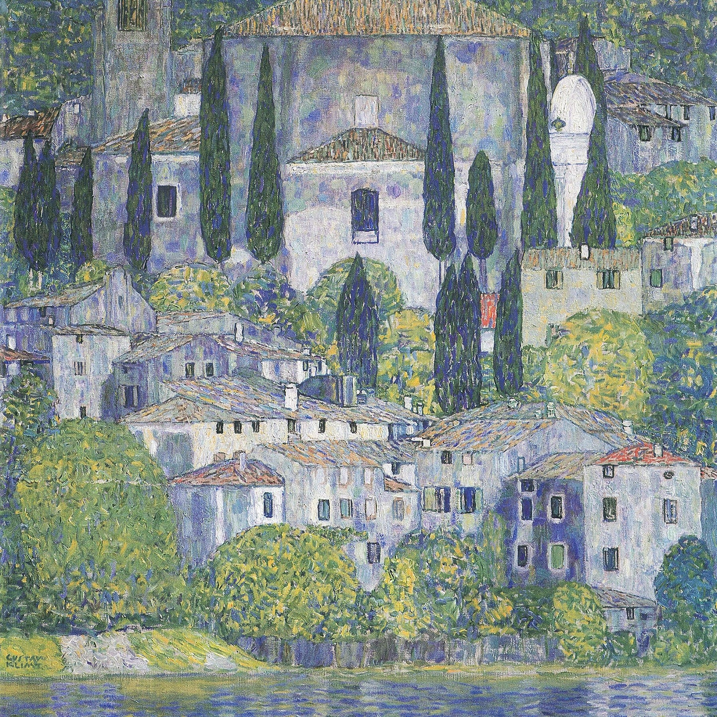 🏰✨ Church at Cassone – Gustav Klimt (1913)