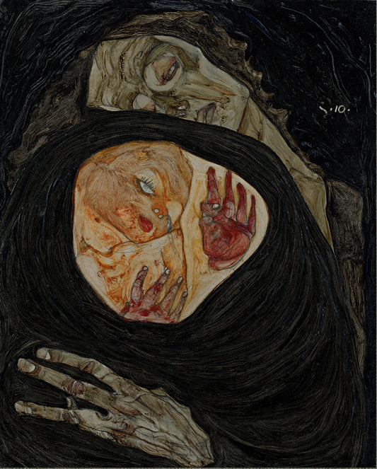 Reproduction du tableau « Mère morte I - Egon Schiele » par Alpha Reproduction en peinture à l’huile