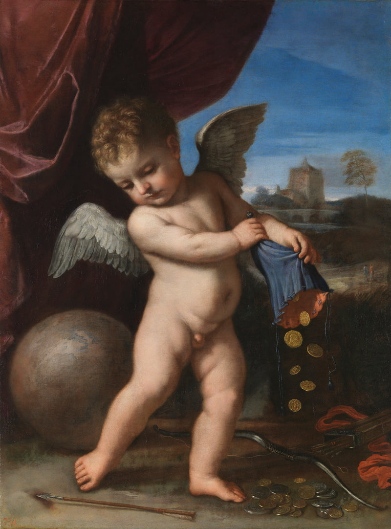 Cupid rejetant les richesses - Guercino