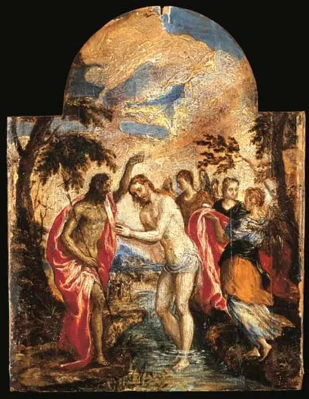 Baptême du Christ - El Greco - Alpha Reproduction