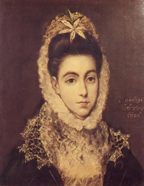 Portrait of a Lady with a Flower - El Greco