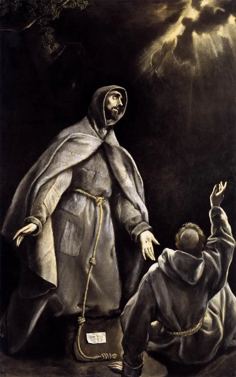 The vision of the flaming torch of Saint Francis - El Greco