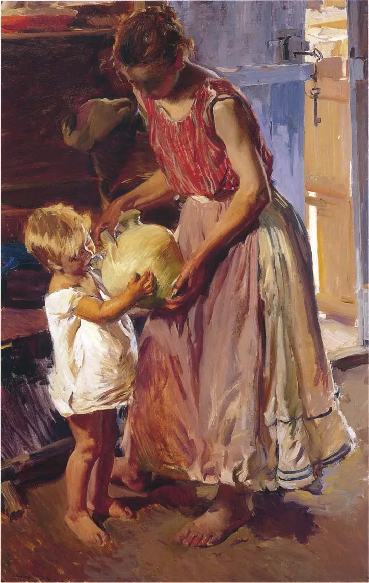 The Drinking Jug - Joaquín Sorolla