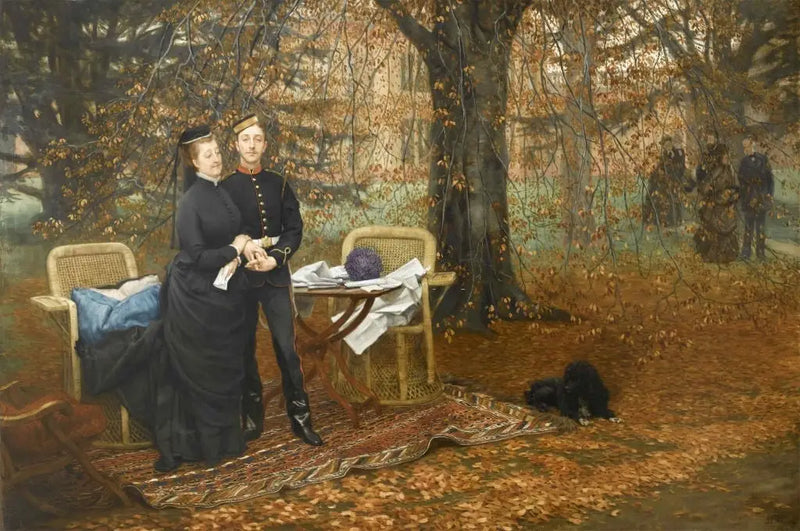 Empress Eugénie and the Imperial Prince in Camden Place Park - James Tissot