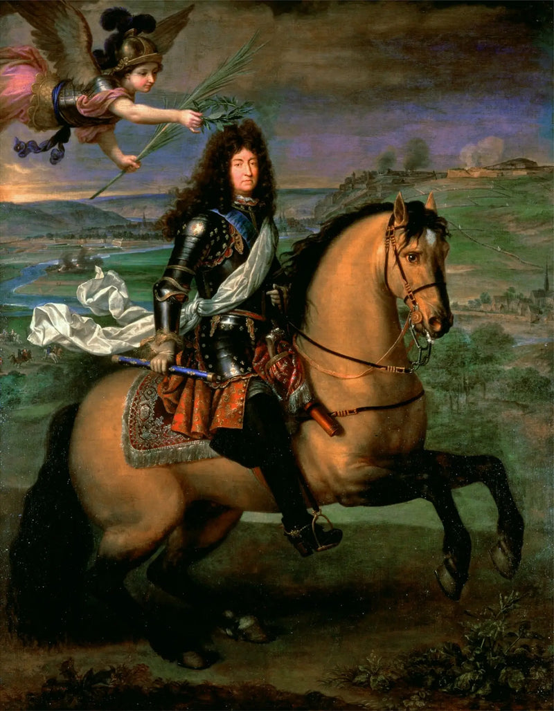 Louis XIV on horseback crowned by Victory in front of the Siege of Namur - Pierre Mignard