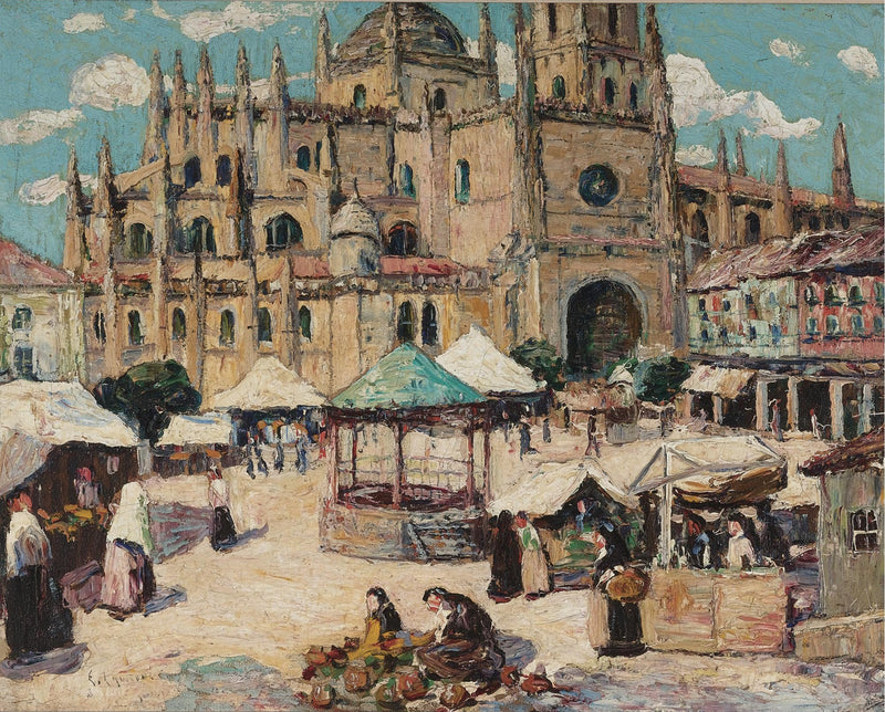 Place du marché, Ségovie, Espagne - Ernest Lawson