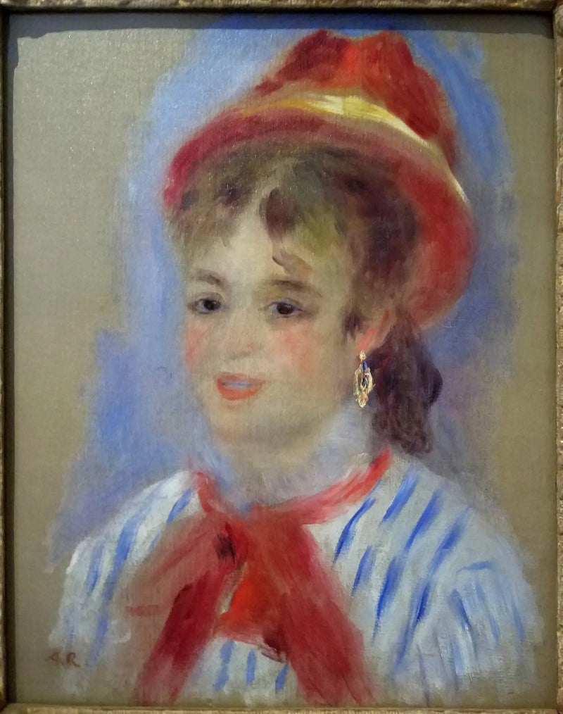 Estelle with the Red Hat - Pierre-Auguste Renoir