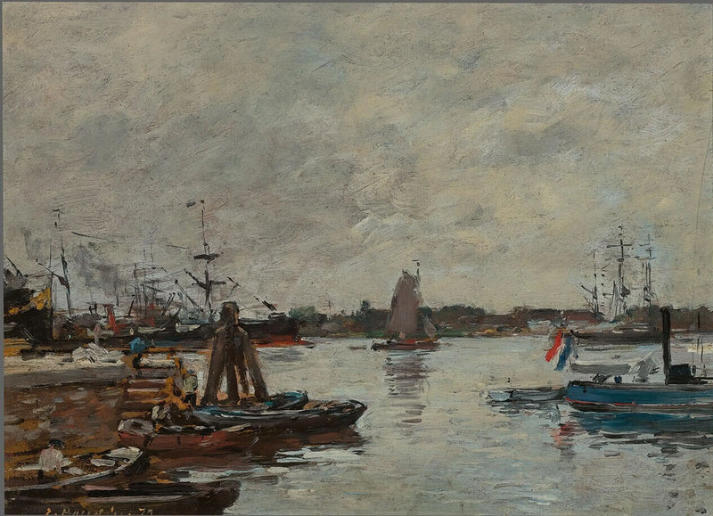 Docking Quay in Rotterdam - Eugène Boudin