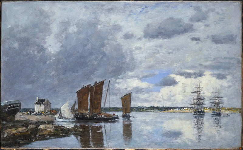 Fishing Boats at Kerhor - Eugène Boudin