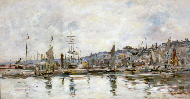Honfleur Harbor - Eugène Boudin