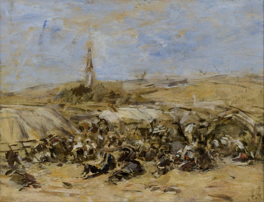 Reproduction du tableau « Le Pardon de Sainte Anne La Palud - Eugène Boudin » par Alpha Reproduction en peinture à l’huile