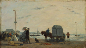 At the Beach in Trouville - Eugène Boudin