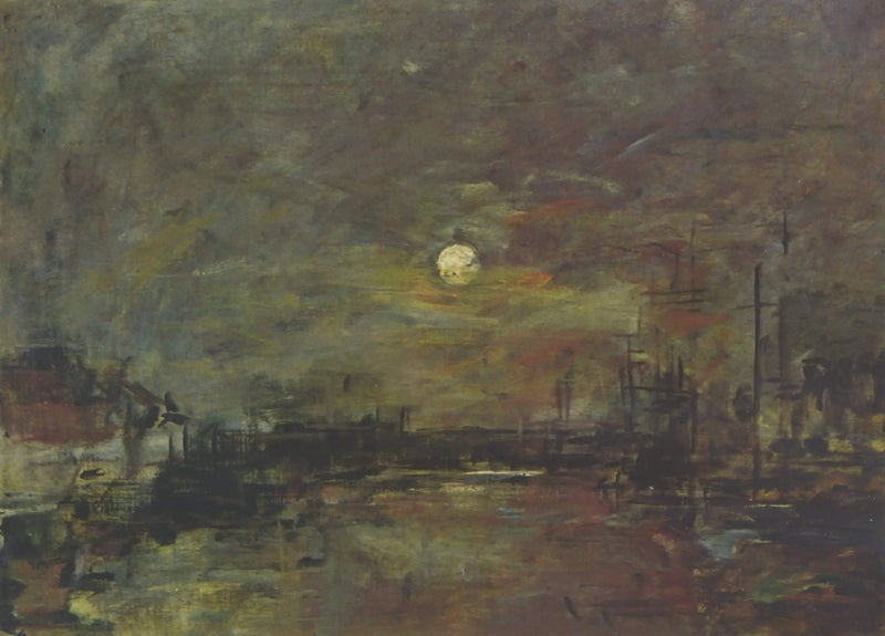 Twilight on the Commerce Basin in Le Havre - Eugène Boudin