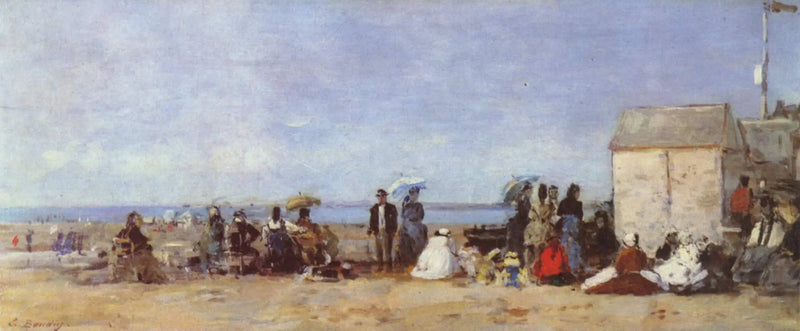 Trouville, beach scene - Eugène Boudin
