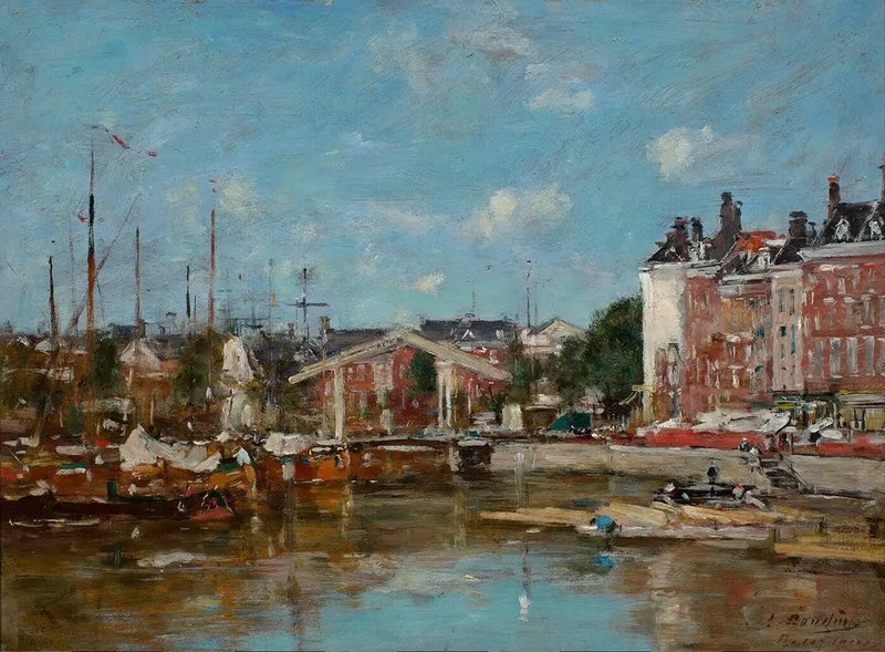 The Leuvehaven, in Rotterdam - Eugène Boudin