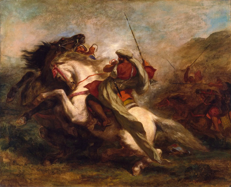 Shock of Arab Horsemen - Eugène Delacroix