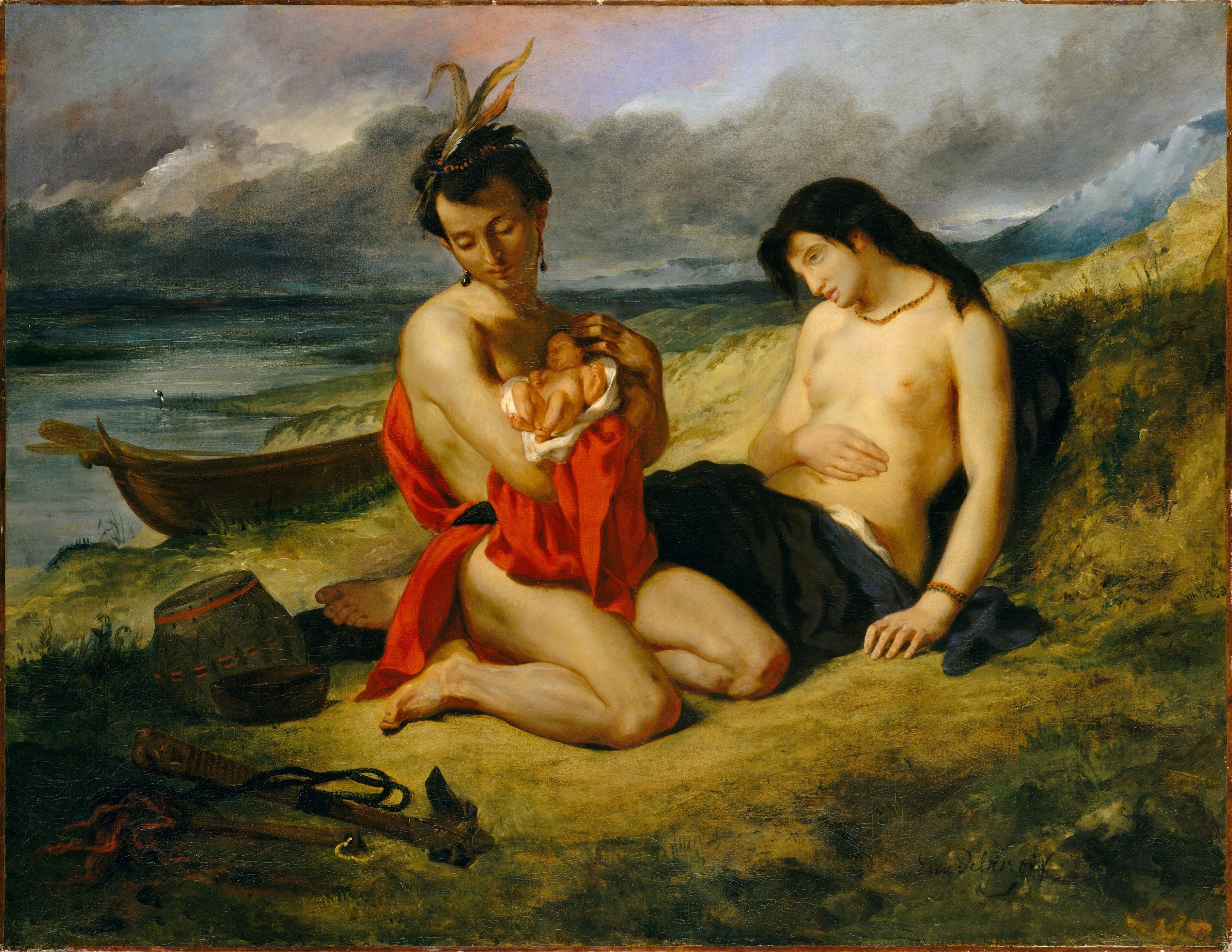 Reproduction du tableau « Les Natchez - Eugène Delacroix » par Alpha Reproduction en peinture à l’huile