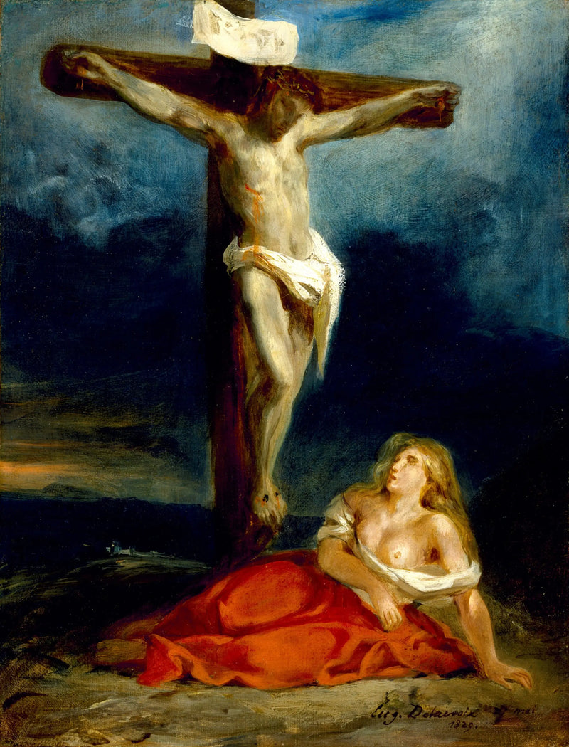 Saint Mary Magdalene at the Foot of the Cross - Eugène Delacroix