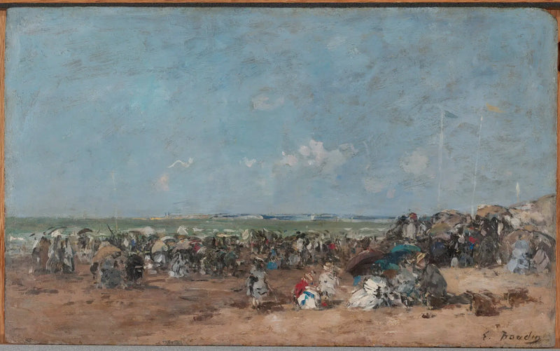 Beach Scene at Trouville - Eugène Boudin