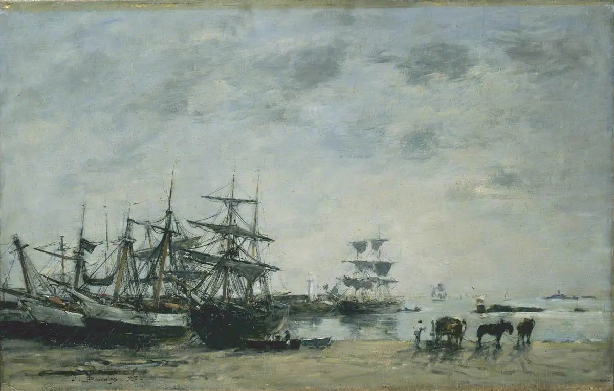 Reproduction du tableau « Port de Portrieux - Eugène Boudin » par Alpha Reproduction en peinture à l’huile