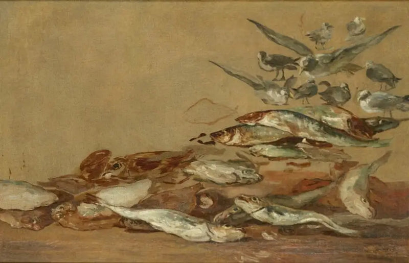 Seagulls and Fish - Eugène Boudin