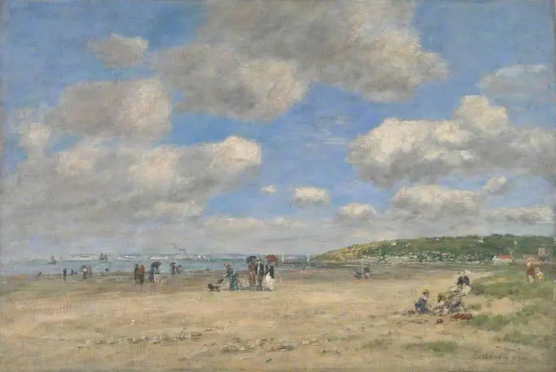 The Beach of Tourgéville-les-Sablons - Eugène Boudin