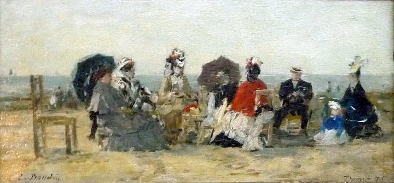The Conversation on the Beach at Trouville - Eugène Boudin