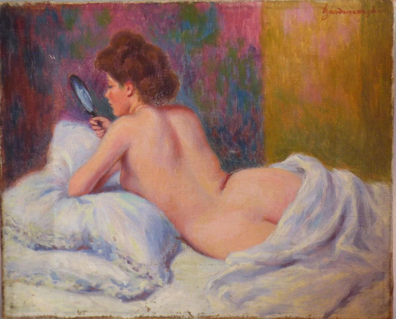 The Morning - (The Young Model at the Mirror) - Federico Zandomeneghi
