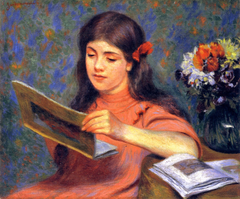 Girl Looking at a Book - Federico Zandomeneghi
